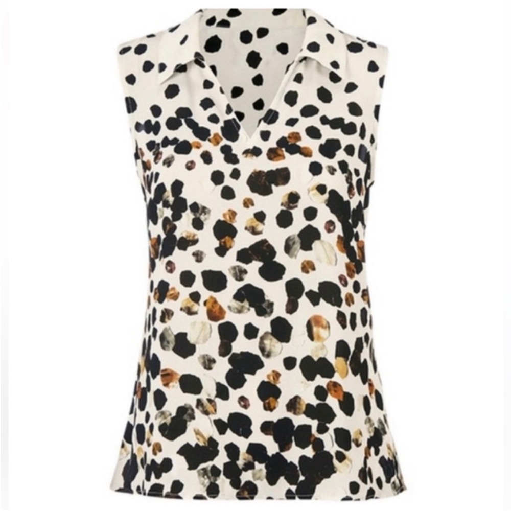 CABI Sleeveless Blouse, 3989 Seismic Top, Medium
